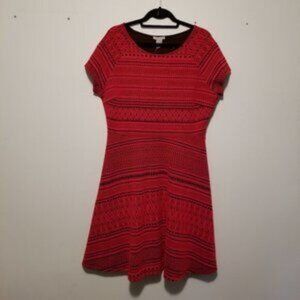 LAST EXIT red and black tribal print mini dress with cap sleeves NWT size 2X